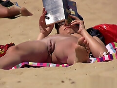 Shaved Pussy Nudist Young Milf Beach Voyeur HD Video